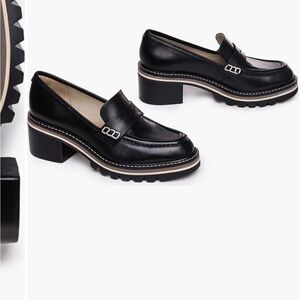 Bernardo Black Leather Loafers